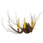 Meyda Lighting Twigs 16" Mahogany Bronze Wall Sconce With Ivory Faux Candlelight