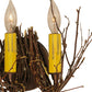 Meyda Lighting Twigs 16" Mahogany Bronze Wall Sconce With Ivory Faux Candlelight