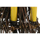 Meyda Lighting Twigs 20" 3-Light Timeless Bronze Wall Sconce With Ivory Faux Candlelight