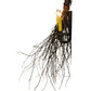 Meyda Lighting Twigs 20" 3-Light Timeless Bronze Wall Sconce With Ivory Faux Candlelight