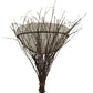 Meyda Lighting Twigs 20" Mahogany Bronze Wall Sconce With Fleshtone Idalight Shade