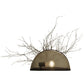 Meyda Lighting Twigs 20" Mahogany Bronze Wall Sconce With Fleshtone Idalight Shade
