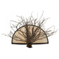 Meyda Lighting Twigs 20" Mahogany Bronze Wall Sconce With Fleshtone Idalight Shade
