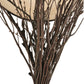 Meyda Lighting Twigs 20" Mahogany Bronze Wall Sconce With Fleshtone Idalight Shade