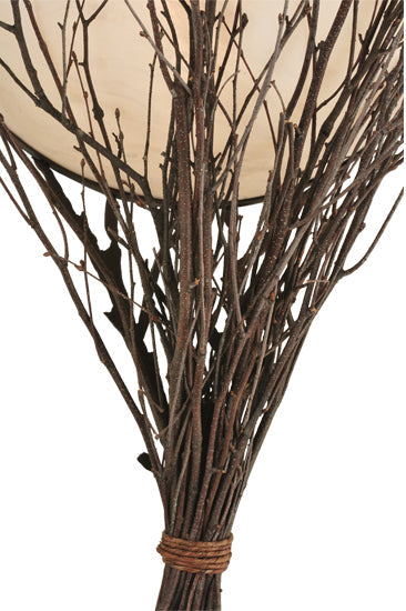 Meyda Lighting Twigs 20" Mahogany Bronze Wall Sconce With Fleshtone Idalight Shade