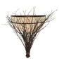 Meyda Lighting Twigs 20" Mahogany Bronze Wall Sconce With Fleshtone Idalight Shade
