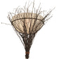 Meyda Lighting Twigs 20" Mahogany Bronze Wall Sconce With Fleshtone Idalight Shade