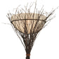 Meyda Lighting Twigs 20" Mahogany Bronze Wall Sconce With Fleshtone Idalight Shade