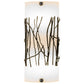 Meyda Lighting Twigs 247431 5" 2-Light Timeless Bronze Overlay Wall Sconce With White Statuario Idalight Shade