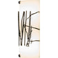 Meyda Lighting Twigs 247431 5" 2-Light Timeless Bronze Overlay Wall Sconce With White Statuario Idalight Shade