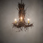 Meyda Lighting Twigs 25" 3-Light Mahogany Bronze Chandelier
