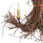 Meyda Lighting Twigs 25" 3-Light Mahogany Bronze Chandelier