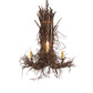 Meyda Lighting Twigs 25" 3-Light Mahogany Bronze Chandelier