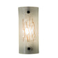 Meyda Lighting Twigs 250622 5" Nickel Wall Sconce With Clear Frosted Shade Glass