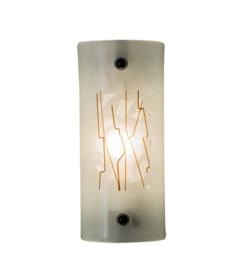 Meyda Lighting Twigs 250622 5" Nickel Wall Sconce With Clear Frosted Shade Glass