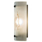 Meyda Lighting Twigs 250622 5" Nickel Wall Sconce With Clear Frosted Shade Glass