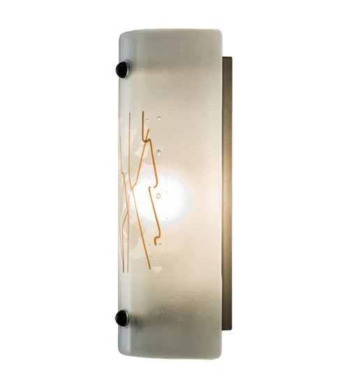 Meyda Lighting Twigs 250622 5" Nickel Wall Sconce With Clear Frosted Shade Glass