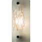 Meyda Lighting Twigs 250622 5" Nickel Wall Sconce With Clear Frosted Shade Glass