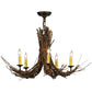 Meyda Lighting Twigs 28" 5-Light Mahogany Bronze Chandelier With Ivory Faux Candlelight