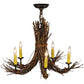 Meyda Lighting Twigs 28" 5-Light Mahogany Bronze Chandelier With Ivory Faux Candlelight