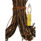 Meyda Lighting Twigs 28" 5-Light Mahogany Bronze Chandelier With Ivory Faux Candlelight