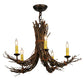 Meyda Lighting Twigs 28" 5-Light Mahogany Bronze Chandelier With Ivory Faux Candlelight