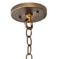 Meyda Lighting Twigs 32" 6-Light Antique Copper & Natural Wood Island Chandelier With Ivory Faux Candlelight