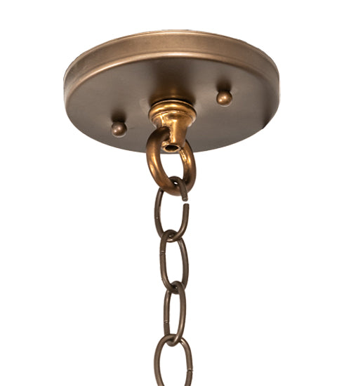 Meyda Lighting Twigs 32" 6-Light Antique Copper & Natural Wood Island Chandelier With Ivory Faux Candlelight