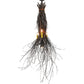 Meyda Lighting Twigs 35" 4-Light Timeless Bronze Pendant Light With Ivory Faux Candlelight