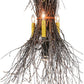 Meyda Lighting Twigs 35" 4-Light Timeless Bronze Pendant Light With Ivory Faux Candlelight