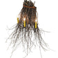 Meyda Lighting Twigs 36" 3-Light Timeless Bronze Wall Sconce With Ivory Faux Candlelight