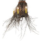 Meyda Lighting Twigs 36" 3-Light Timeless Bronze Wall Sconce With Ivory Faux Candlelight