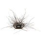 Meyda Lighting Twigs 36" 3-Light Timeless Bronze Wall Sconce With Ivory Faux Candlelight
