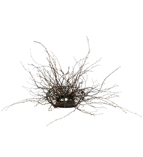 Meyda Lighting Twigs 36" 3-Light Timeless Bronze Wall Sconce With Ivory Faux Candlelight