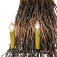 Meyda Lighting Twigs 36" 3-Light Timeless Bronze Wall Sconce With Ivory Faux Candlelight