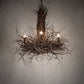 Meyda Lighting Twigs 36" 6-Light Dark Bronze & Natural Wood Chandelier