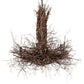 Meyda Lighting Twigs 36" 6-Light Dark Bronze & Natural Wood Chandelier