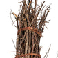 Meyda Lighting Twigs 36" 6-Light Dark Bronze & Natural Wood Chandelier