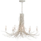 Meyda Lighting Twigs 40" 8-Light White Chandelier With White Faux Candlelight