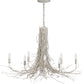 Meyda Lighting Twigs 40" 8-Light White Chandelier With White Faux Candlelight