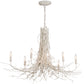 Meyda Lighting Twigs 40" 8-Light White Chandelier With White Faux Candlelight