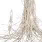 Meyda Lighting Twigs 40" 8-Light White Chandelier With White Faux Candlelight