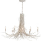 Meyda Lighting Twigs 40" 8-Light White Chandelier With White Faux Candlelight