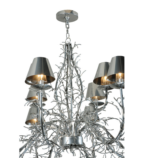 Meyda Lighting Twigs 48" 12-Light Extreme Chrome Chandelier