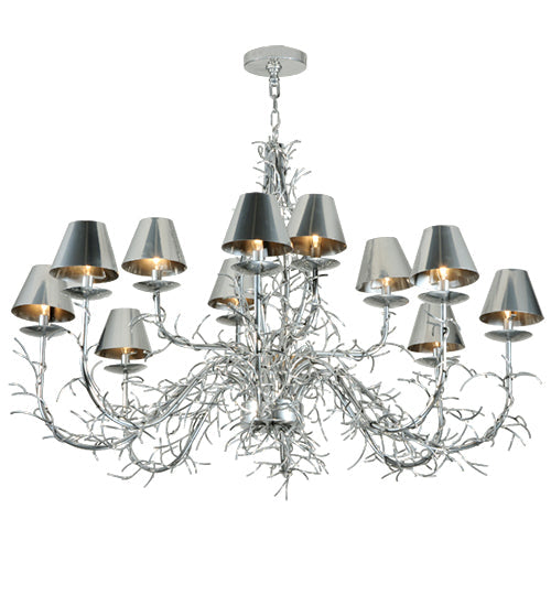 Meyda Lighting Twigs 48" 12-Light Extreme Chrome Chandelier