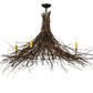 Meyda Lighting Twigs 48" 4-Light Mahogany Bronze Chandelier With Ivory Faux Candlelight