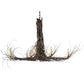 Meyda Lighting Twigs 48" 6-Light Mahogany Bronze Ceiling Medallion Chandelier