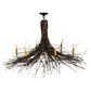 Meyda Lighting Twigs 48" 6-Light Mahogany Bronze Chandelier With Ivory Faux Candlelight
