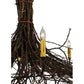 Meyda Lighting Twigs 48" 6-Light Mahogany Bronze Chandelier With Ivory Faux Candlelight