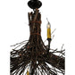 Meyda Lighting Twigs 48" 6-Light Mahogany Bronze Chandelier With Ivory Faux Candlelight